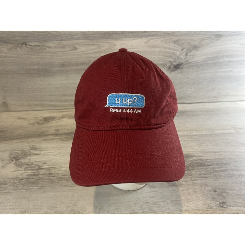 Funny Text Message You U Up? Hat Cap Strapback Adjustable Red‎ Mens